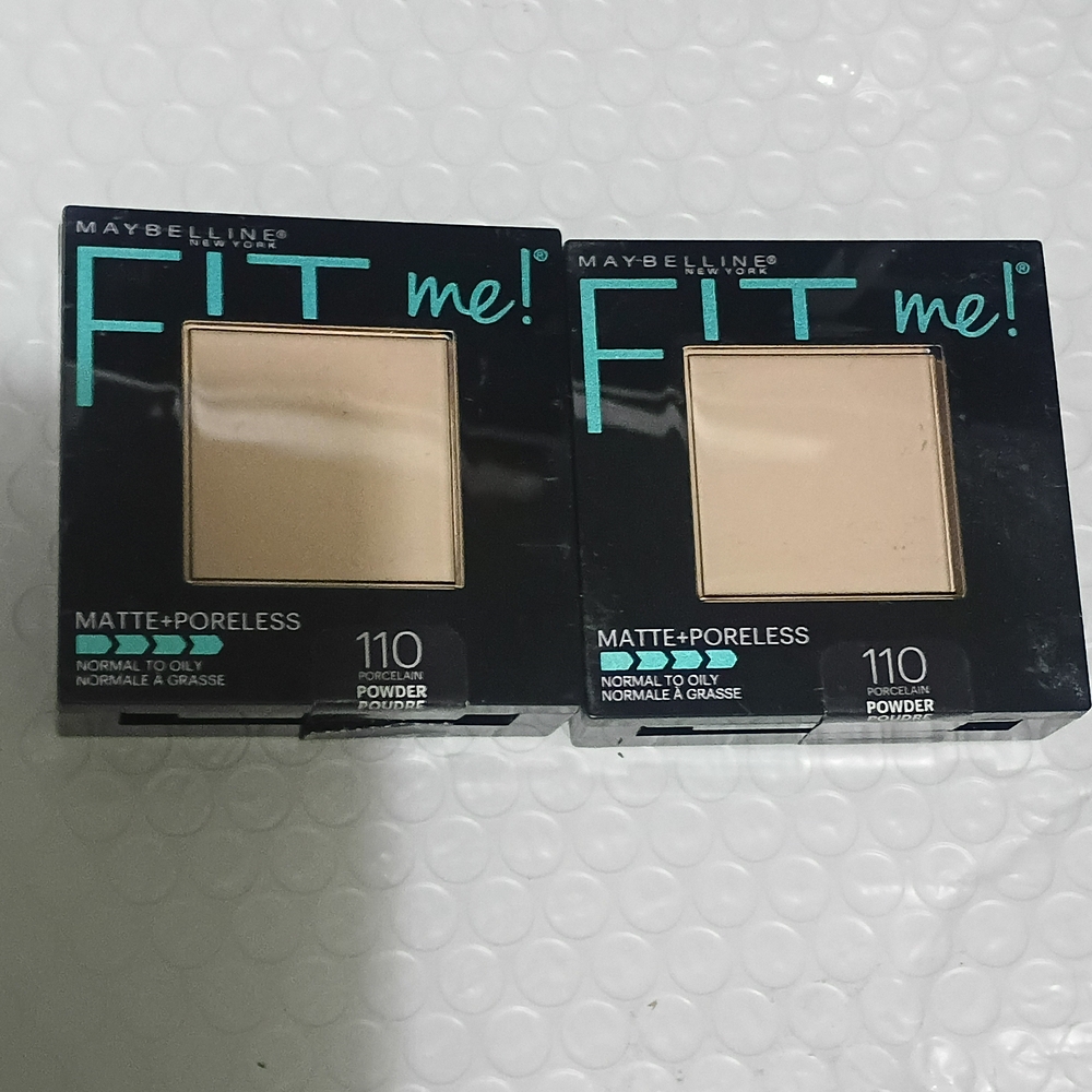 Maybelline Fit Me! Matte + Poreless Powder 110 Porcelain (Twin Pack)